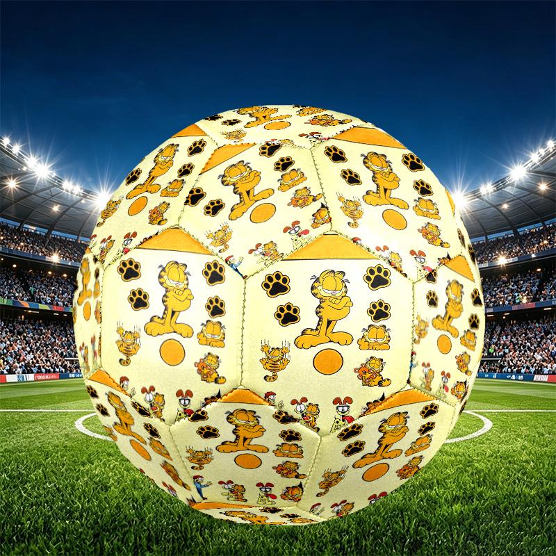 Garfield Print Size 5 Soccer Ball, PU Wear Resistant Football for Match Training and Daily Practice, Birthday Gift for Soccer Fans