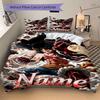 Individuelle O-One Piece Bettwäsche 3-teiliges Set HD-Druck Bettbezug Kissenbezüge für Teenager Erwachsene Schlafzimmerdekoration Weihnachtsgeschenk