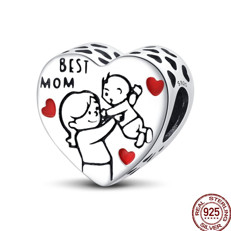 100% Copper Love Blessing Emotional Heart Shaped Beaded Beads Suitable For 3Mm Original Bracelet Diy Jewelry