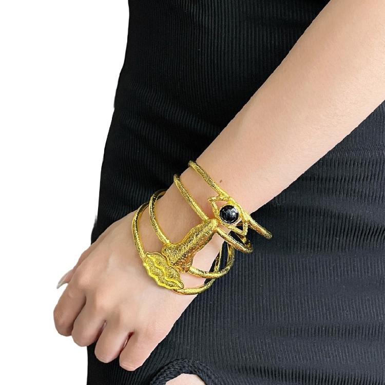 Unisex Adjustable Metal Bangle Vintage Jewelry Lightweight Retro Inspired Wrist Accessory Perfect for Gift Giving