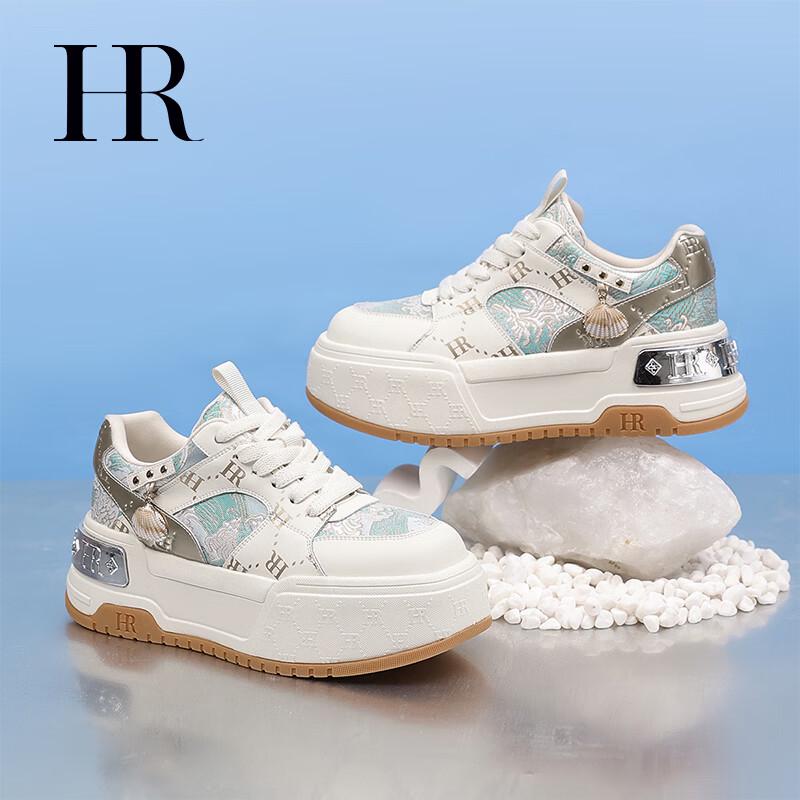 HR Helena 2026 Spring Women s Embroidered Platform Sneakers 35
