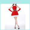 Women Deluxe Mrs Santa Claus Christmas Fancy Dress Costume With Fluffy Trim For Festive Parties