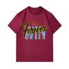 Men's 100% Cotton Crew Neck Short Sleeve T-Shirt, Born To Forever Win Slogan Printed Casual Comfortable Loose Fit Tee For Daily Outdoor Street Wear