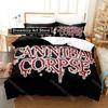 3D Print CANNIBAL CORPSE Bedding Set Single Twin Full Queen King Size Aldult Kid Bedroom Duvetcover Set Skeleton bed sheet