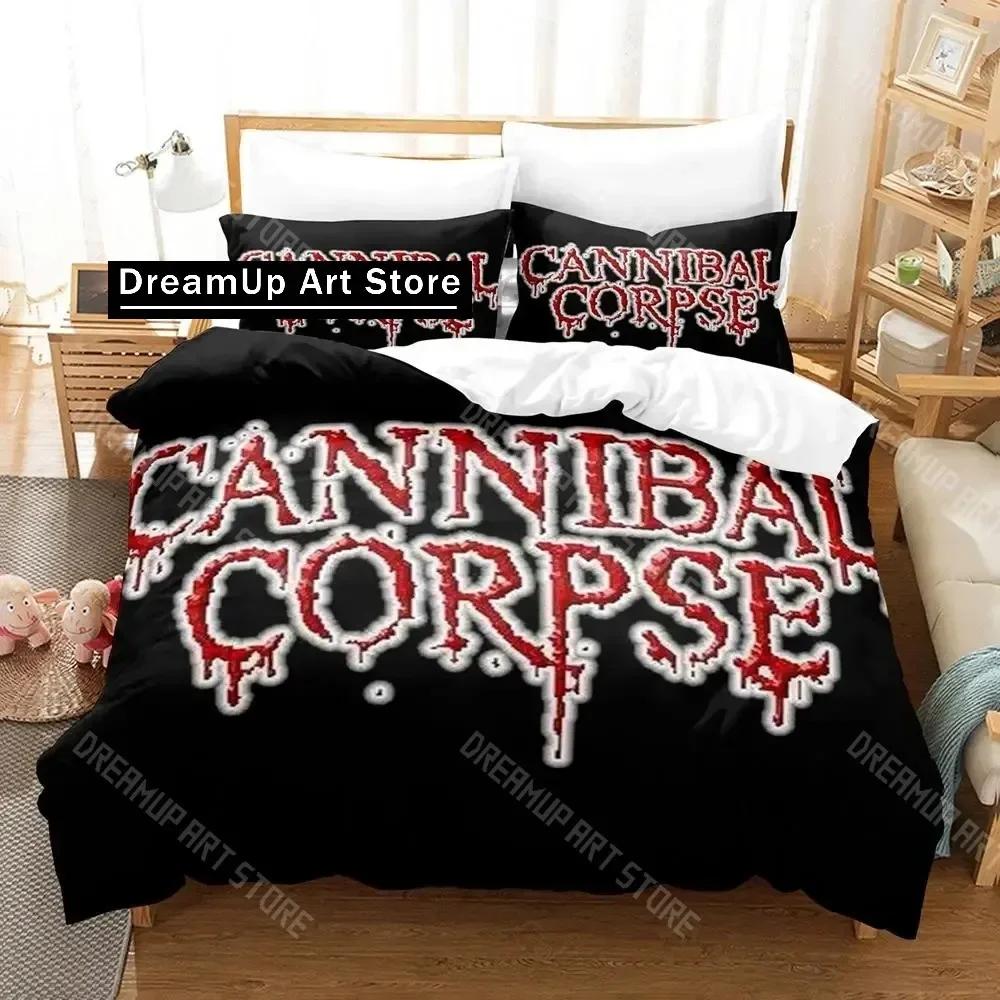 3D Print CANNIBAL CORPSE Bedding Set Single Twin Full Queen King Size Aldult Kid Bedroom Duvetcover Set Skeleton bed sheet