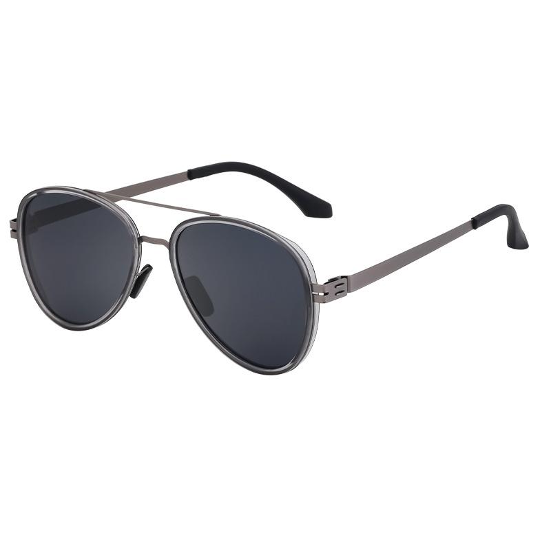 JYL TS Men's Screwless TR Polarized - Retro Aviator Premium Sunglasses MY-ZTT012