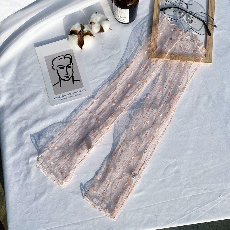 

Летние длинные перчатки без пальцев женские солнцезащитные рукава перчатки женские тонкие кружевные сетчатые рукава солнцезащитные варежки с защитой от ультрафиолета