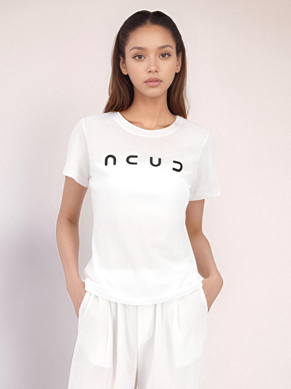 Acud Half Sleeve Logo T-Shirt_White White/L