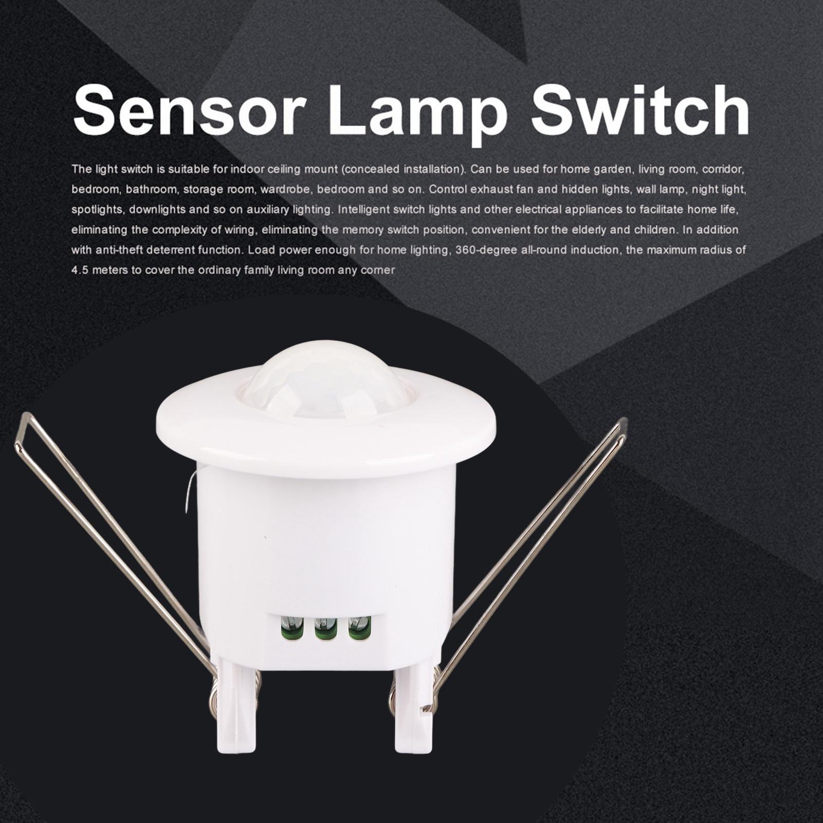 

Мини Регулируемый 360 градусов Потолочный ИК Инфракрасный Детектор Движения Тела Датчик Лампа Выключатель