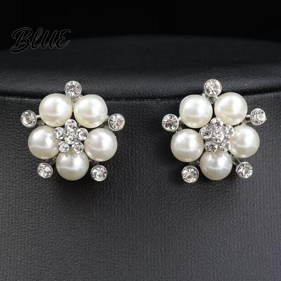 Artificial Pearl Necklace Set 2Pcs/Set Imitation Jewelry Retro Style Flower