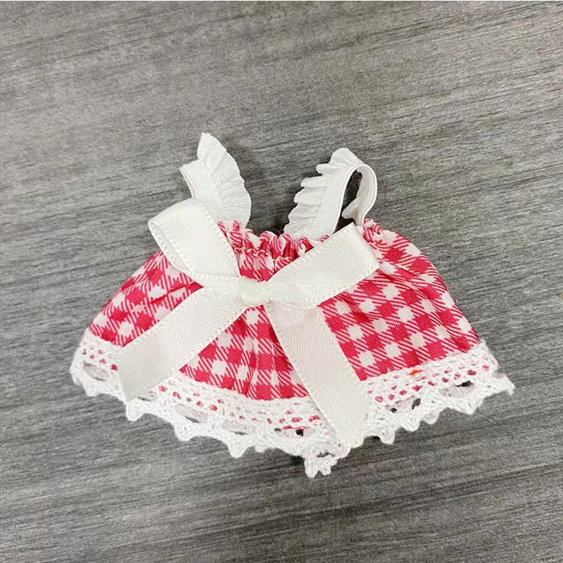 Stylish Doll Mini Outfits Striped Overalls Featuring Various Colorful Patterns