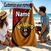 Custom Name Personalized North Sydney Bears Print Beach Towel, for Trip Camping Beach Party Home Decor, Birthday Gift for Family & Friends