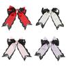 2000s Hair Clip for Halloween Punk Wing Lace Bowknot Hair Clip Nonslip Barrettes Hair Holder Cosplay Party Hair Decors