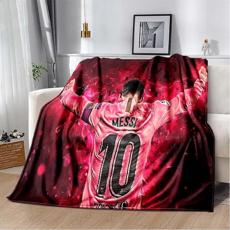 Football Superstar L-Leo-Messi-i Flannel Adult and Children's Blanket Sofa Bed Decoration Blanket Portable Blanket Gift
