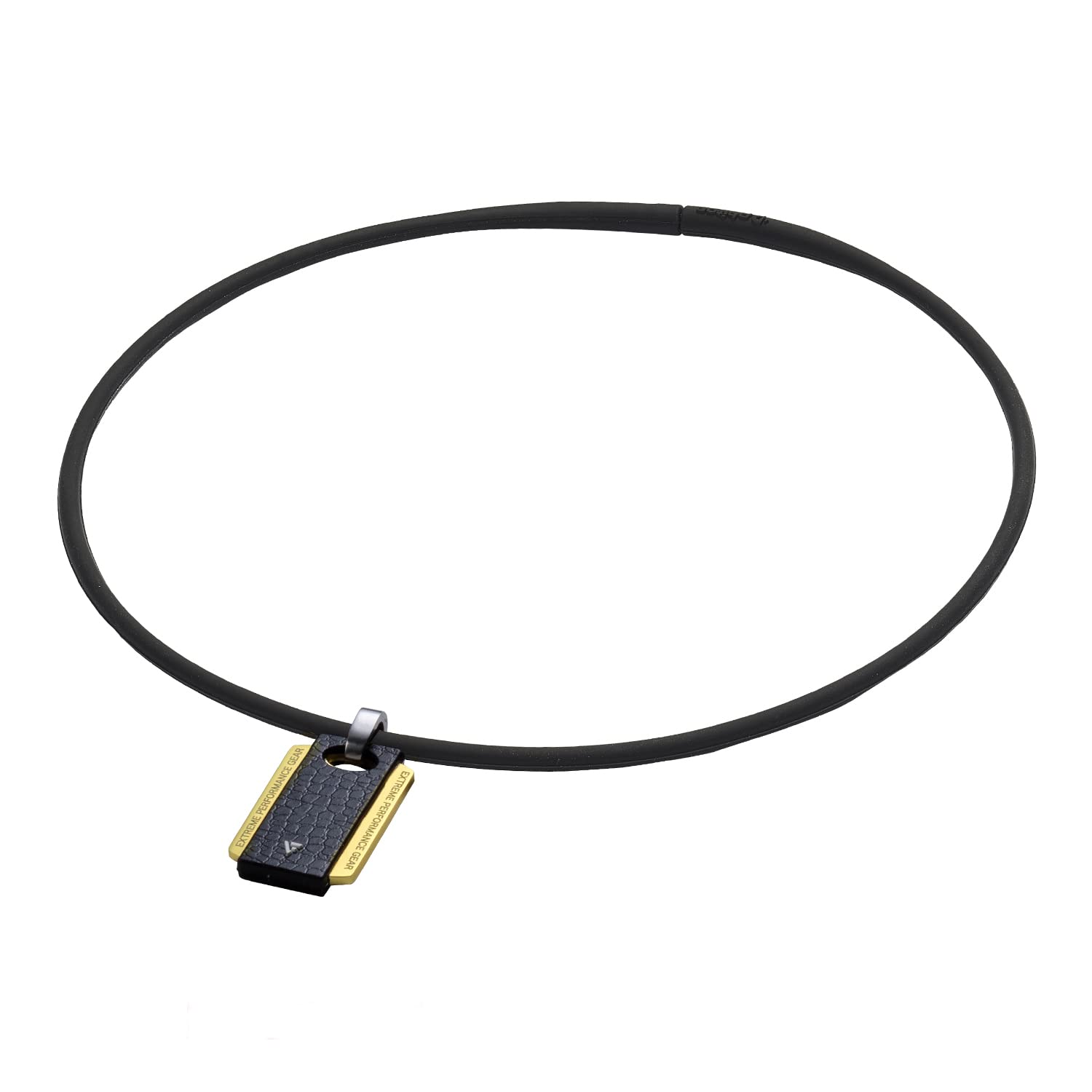 

phiten RAKUWA Neck EXTREME Square Necklace, Black/Gold, 45cm (Relieves Shoulder and Neck Stiffness) (Made with Phiten s Advanced Metax Technology)