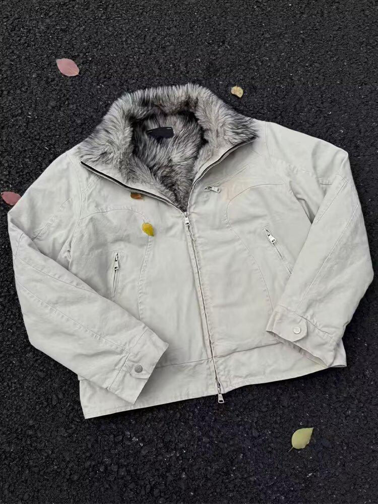 Giacca Giapponese alla Moda Versatile Pigra con Aquila - Trendy, Semplice, Pesante, Stile Lavato