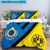 Club Brugge Fc Crest 3PCS Bedding set,Ideal for1pc Duvet Cover And 2pcs Pillowcases Perfect for Christmas gift,Ideal for Bedroom, Dormitory