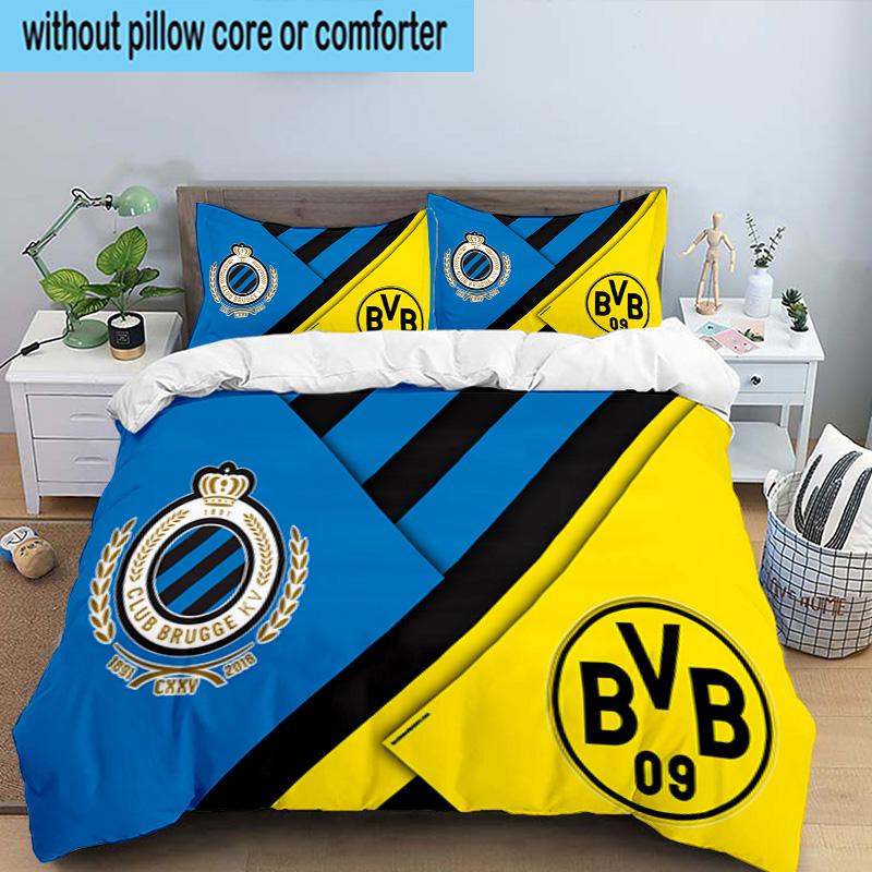 Club Brugge Fc Crest 3PCS Bedding set,Ideal for1pc Duvet Cover And 2pcs Pillowcases Perfect for Christmas gift,Ideal for Bedroom, Dormitory