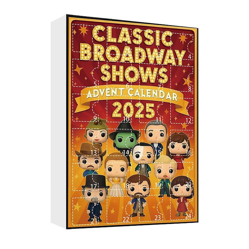 Classic Broadway Shows Advent Calendar 2025, 24 Days Countdown Calendar With Iconic Musical Character Collectibles