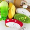 Vegetable Pencil Case Large-Capacity Simulated Food Plush Pencil Bag Big Purse Cabbage Stationery Storage Bag Students Kid
