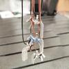 Funny Enamel Cartoon Horse Metal Multi Chain Tassel Pendant Necklaces for Women Silver Plated Beads Chain Chokers Gift Accessory