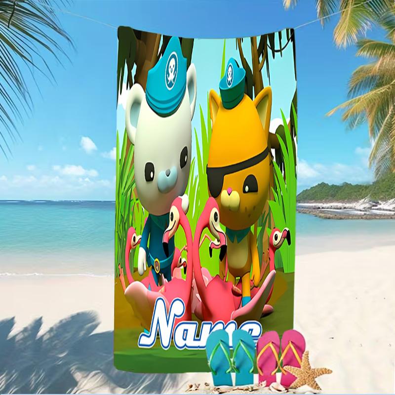 Customizable personalized beach towels Octonauts themed designs.Suitable for the beach, yoga, sports;ideal as beach accessories