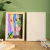 Unfinished Solid Pine Wood Clay Picture Frames for Arts & Crafts,DIY Painting Project Stand for Adults and Kids Color Clay Craft