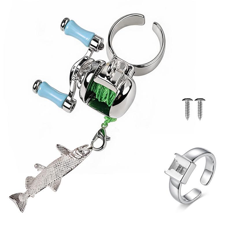 Herren Mini Angelrolle Halskettenanhänger - Hip-Hop Valentinstagsgeschenk für ihn
