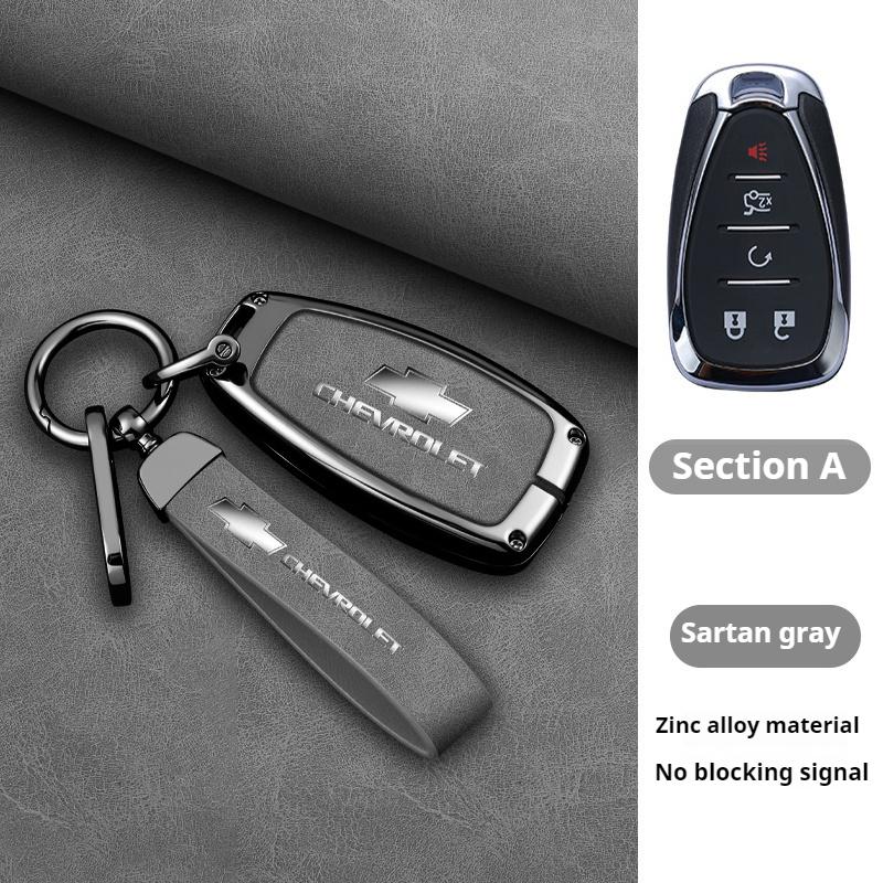 Funda de piel de aleación de zinc para llave de coche plegable, llavero para Chevrolet Cruze Aveo 2020-2024 BOLT Tracker Malibu Onix Cobalt Captiva Spark