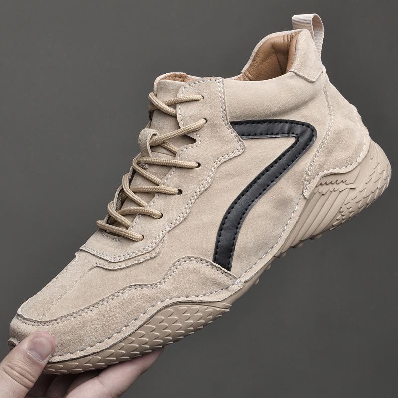 Autumn and Winter Men's Shoes High-Top Shoes Versatile Sports Leather Casual Men's Shoes