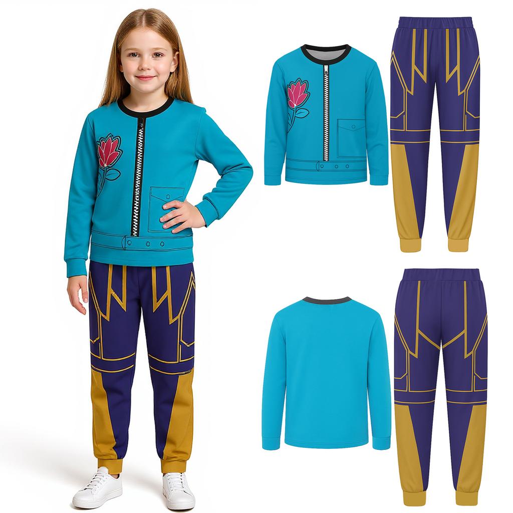 Hildren's Hooded Athletic Tracksuit Unisex Two-Piece Running Clothing Long Sleeve Pullover Hoodie Sweatshirt + Track Pants Set