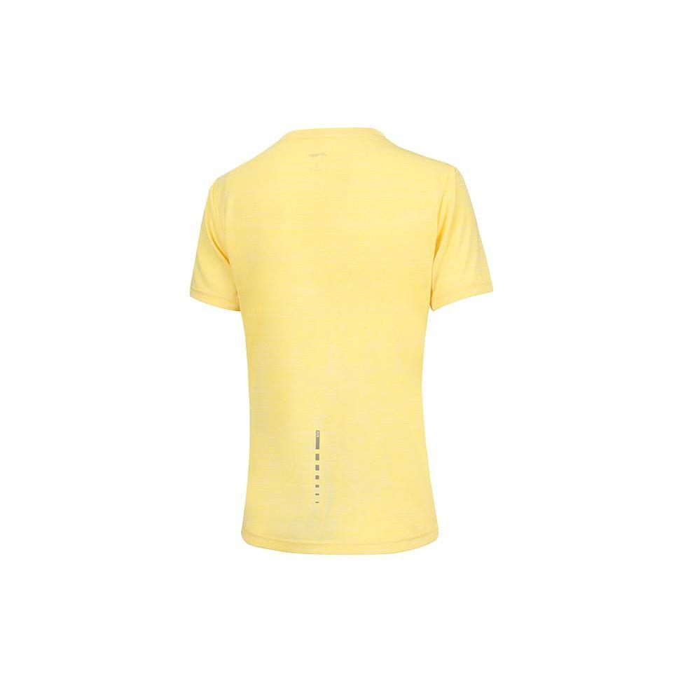 Li Ning Plain Logo Round Neck Pullover Short Sleeve T-Shirt Unisex T-Shirts Chrome-Yellow ATSS600-4