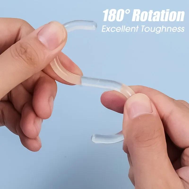 Transparent Shower Curtain Ring C Type Shower Curtain Hook Hanger Ring Reusable Bathroom Curtain Hooks Clip Bathroom Accessories