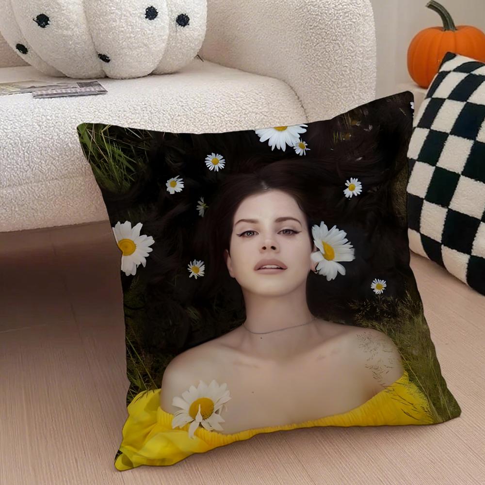 LLana Del Rey Cushion Cover Linen Pillow Case Soft Breathable Protective Couch Room Decoration
