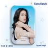Xiang Hanzhi Baji Laser Tinplate Square Badge Star Idol Brooch Pendant