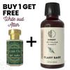 Clary Sage Essential Oil 10ml for Aromatherapy & Home Fragrance get 1 Free 6 ml Attar – Aqua AQ, Dubai Oud, Aura, White Oud