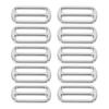 10 PCS Boucles de Sangle Ajusteur Coulissant pour Sangle Boucle en Alliage de Zinc pour Vêtements Sac à Dos Ceinture Argent 49x26mm