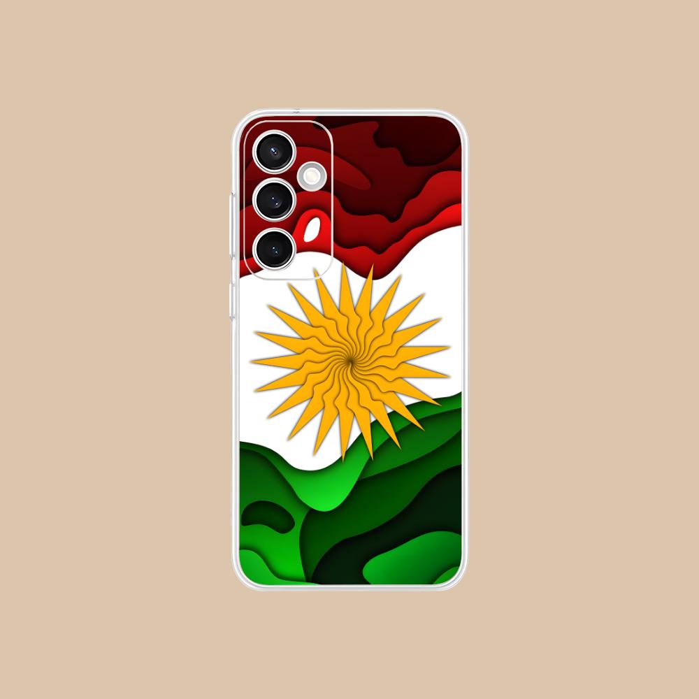 

Kurdistan Flag Clear Mobile Phone Case for Samsung Galaxy S25 S24 S23 S22 S21Plus FE Ultra Colorful Cover Galaxy S22 Ultra 5G
