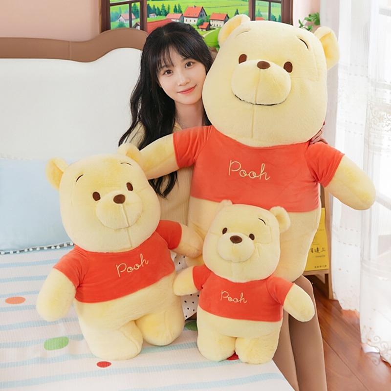 45-80Cm Winnie The Pooh Pillow Plush Toys Cute Large Bear Cartoon Plushie Birthday Doll Disney Stuffed Gift For Kids Xmas
