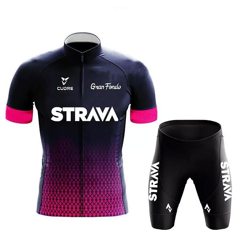 Bicycle Short-sleeved Suit Sweat-wicking Moisture-absorbing Race Riding Team Version New Strava