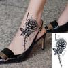 1 Blatt Totenkopf Schmetterling Rose Temporäre Tattoos Für Frauen Männer Hände Fuß Nacken,Temp Fake Tattoo Aufkleber Langanhaltend Wasserdicht