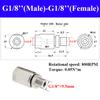 304 Stainless Steel Single Channel Connector 360° Rotating Universal Pneumatic Rotary Joint Male Thread Anti-Winding