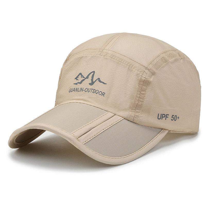 Quick-drying Hat, Summer Outdoor Sunscreen Mountaineering Hat, Men's and Women's Ultra-thin Breathable Three-fold Summer Hat, Korean Baseball Cap