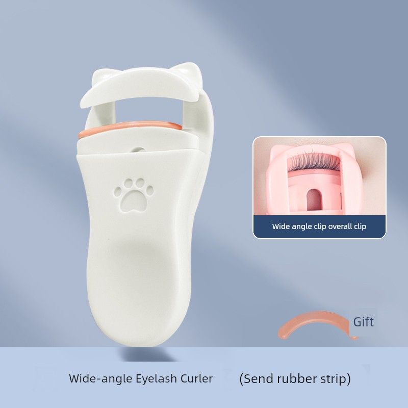 Curly Long Lasting Hair-Styling Partial Portable Eyelash Curler [Ivory White] Wide Angle Model