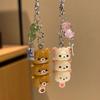 Rilakkuma Tanghulu Phone Strap Keychain - Cute Bear Couple & Best Friend Ornament Gift
