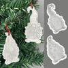Hanging Tags Dwarf Keychain Pendant Mold DIY Santa Claus Mold Xmas Pendant Silicone Mold  Garden