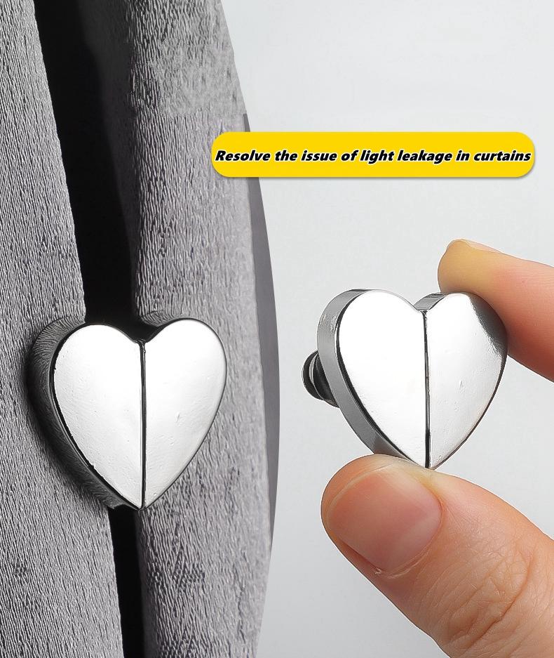 Curtain Magnetic Button Detachable Curtain Fix Fastener Clip Prevent Light Adjustment Window Screen Close Magnet Buckle