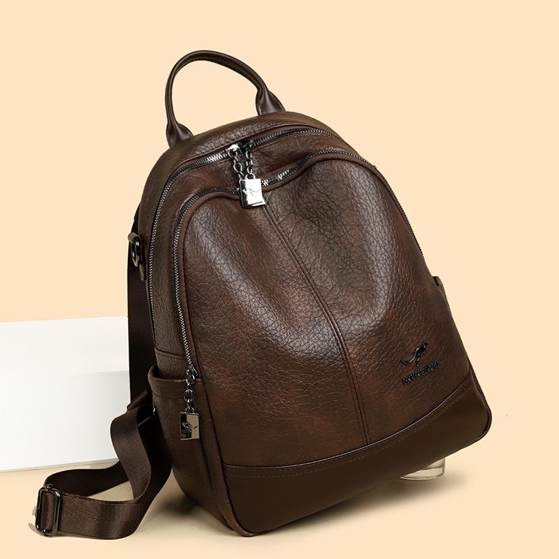 Advanced Style Backpack for Women, Versatile and Fashionable, Lightweight Soft Leather, Large Capacity Travel Backpack for Women, Trendy