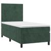 3142884 vidaXL Lit à sommier tapissier avec matelas Vert foncé 90x200 cm