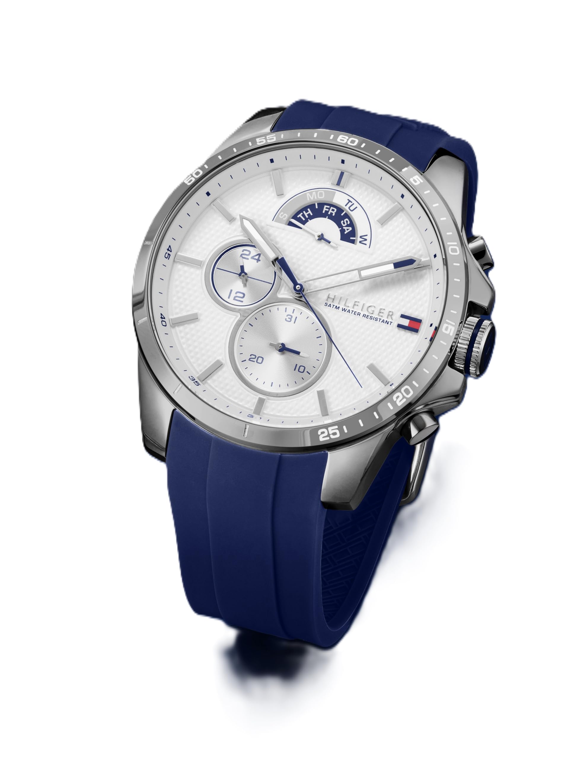 

Tommy Hilfiger Men s Watch with White Dial and Silicone Strap (Product Number: 1791349)